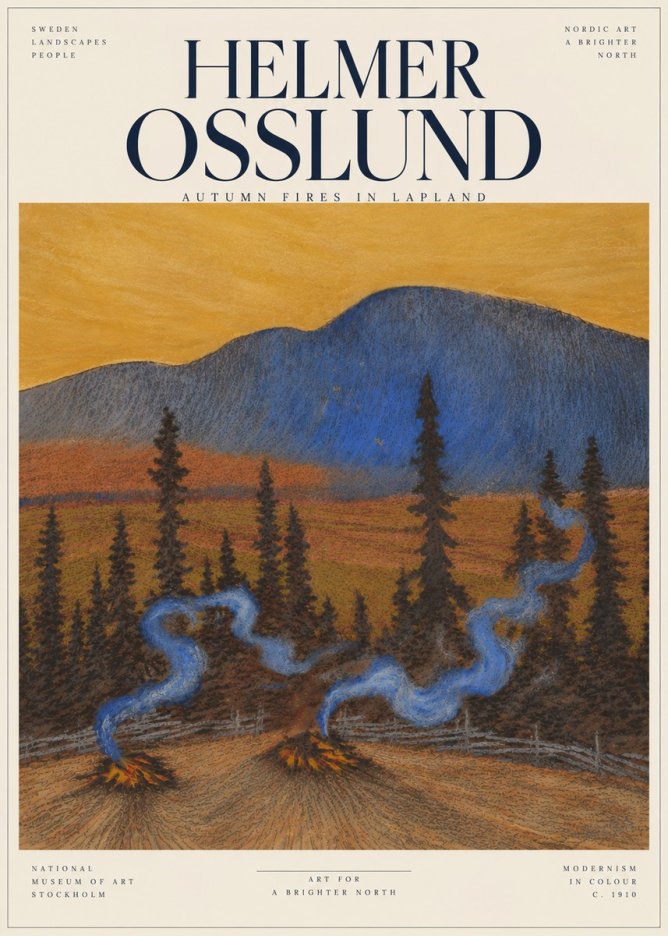 Helmer Osslund Twilight in the North No6 - Plakát