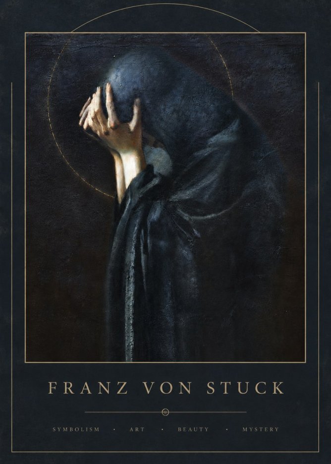 Franz von Stuck The Mourner No5 - Plakát