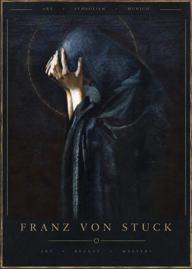 Franz von Stuck The Mourner No6 - Plakát