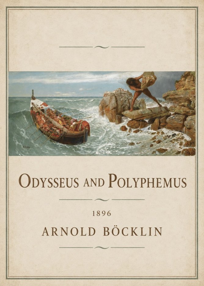 Arnold Böcklin Odysseus and Polyphemus No1 - Plakát