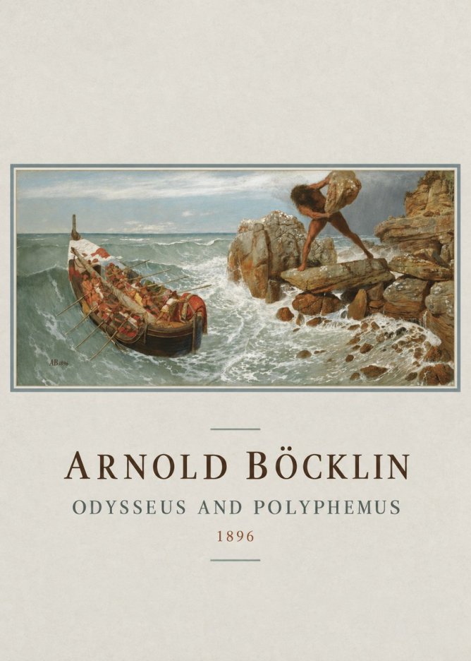 Arnold Böcklin Odysseus and Polyphemus No4 - Plakát