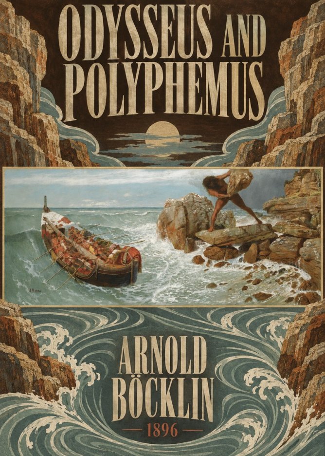 Arnold Böcklin Odysseus and Polyphemus No6 - Plakát
