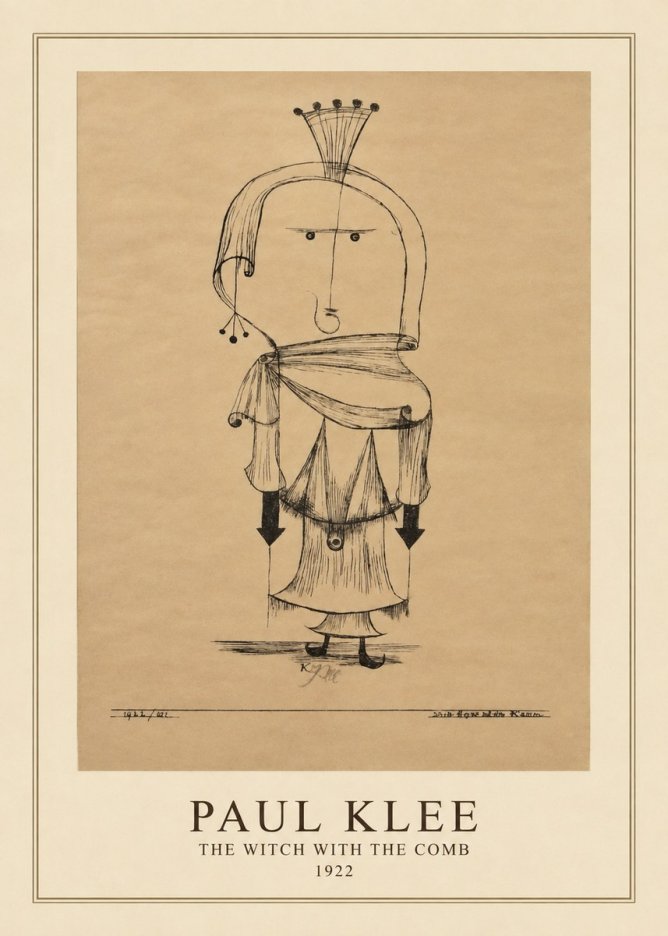 Paul Klee The Witch with the Comb No4 - Plakát