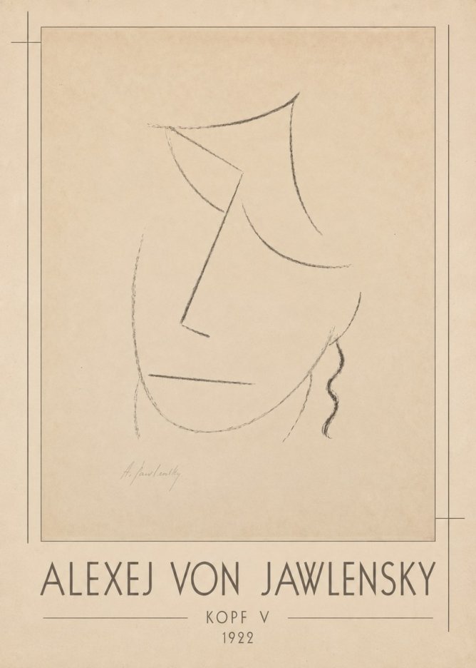 Alexej von Jawlensky Kopf V No1 - Plakát