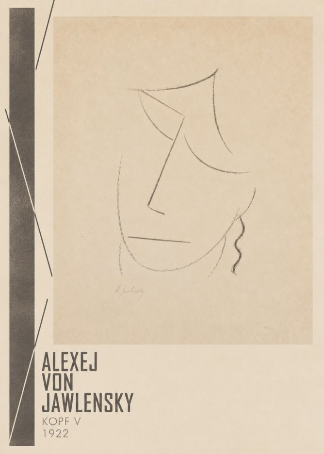 Alexej von Jawlensky Kopf V No2 - Plakát