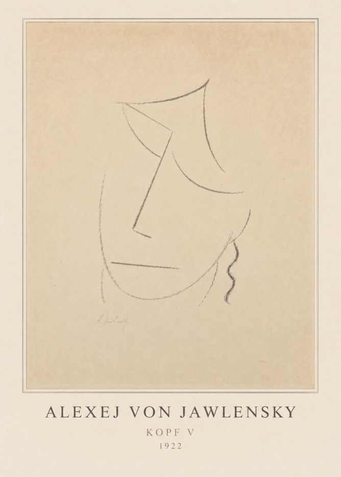 Alexej von Jawlensky Kopf V No3 - Plakát