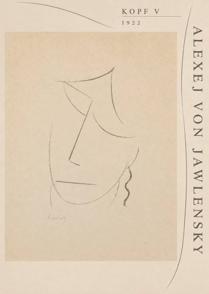 Alexej von Jawlensky Kopf V No5 - Plakát
