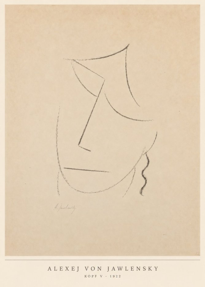 Alexej von Jawlensky Kopf V No6 - Plakát