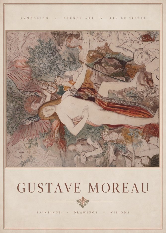 Gustave Moreau The Hymn to Beauty No3 - Plakát