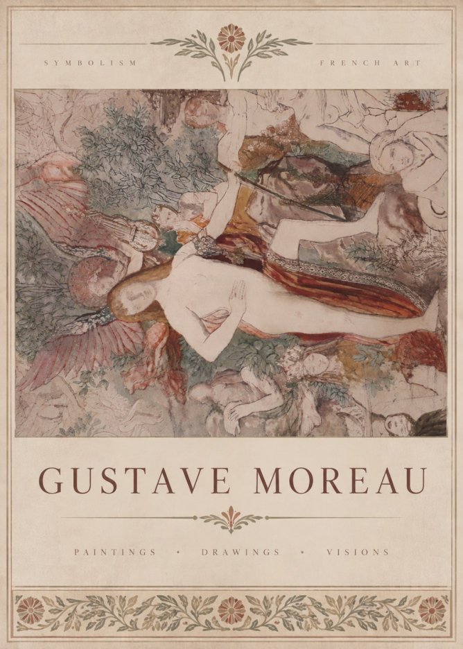 Gustave Moreau The Hymn to Beauty No5 - Plakát