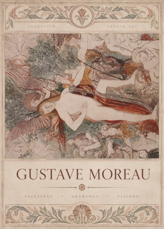 Gustave Moreau The Hymn to Beauty No6 - Plakát