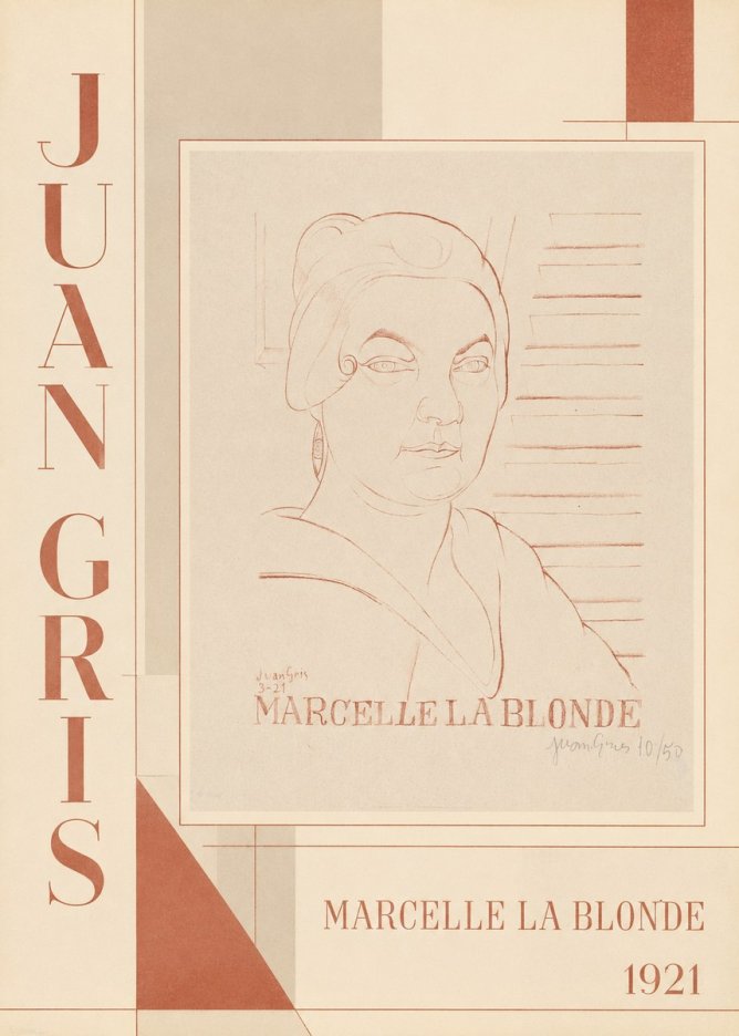 Juan Gris Marcelle La Blonde No2 - Plakát
