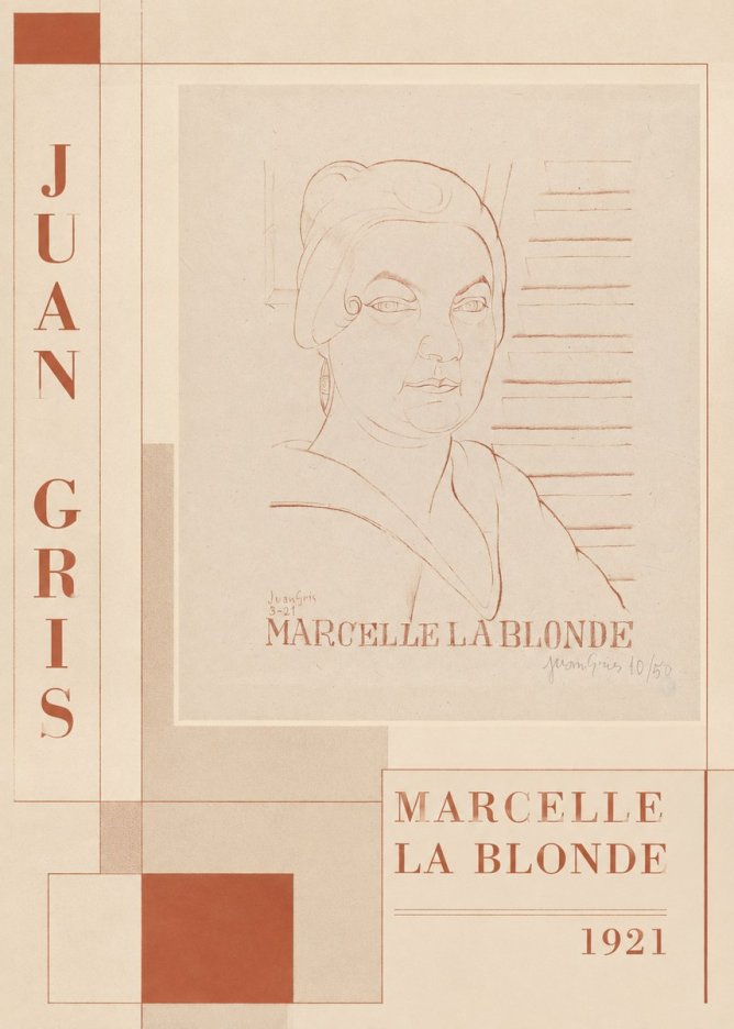 Juan Gris Marcelle La Blonde No3 - Plakát
