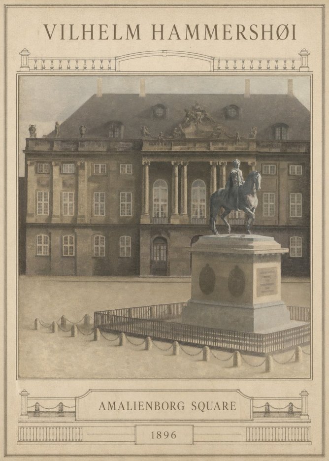 Vilhelm Hammershøi Amalienborg Square I No6 - Plakát