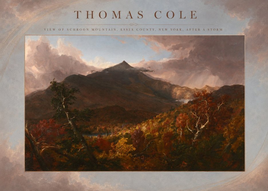Thomas Cole View of Schroon Mountain, Essex County, New York, After a Storm No3 - Plakát