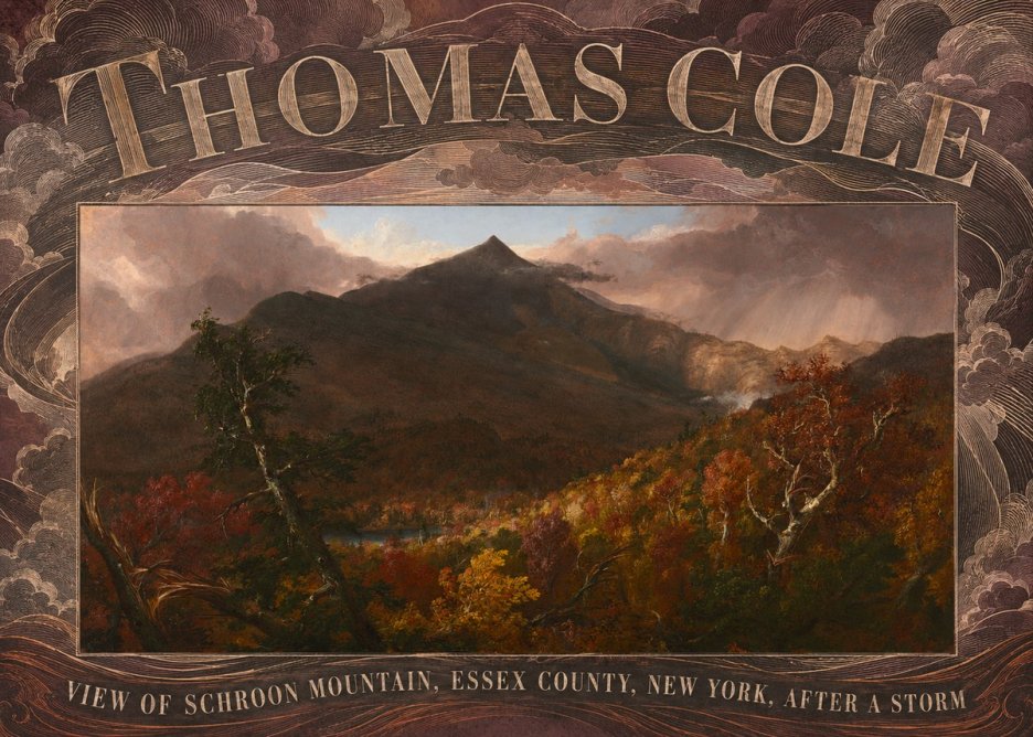 Thomas Cole View of Schroon Mountain, Essex County, New York, After a Storm No5 - Plakát