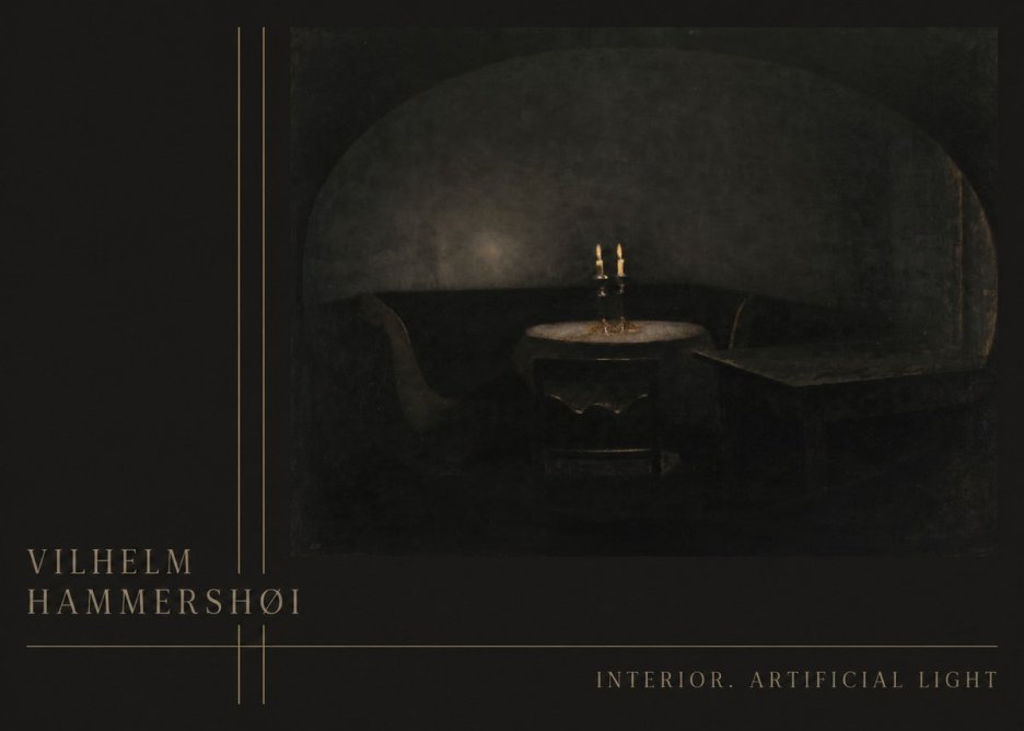 Vilhelm Hammershøi Interior. Artificial Light No3 - Plakát