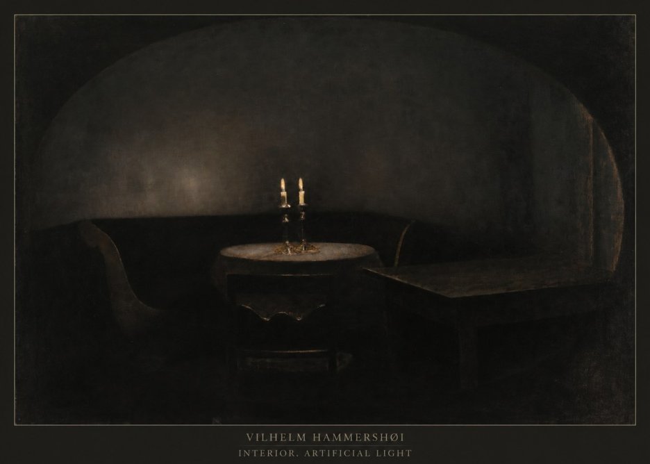 Vilhelm Hammershøi Interior. Artificial Light No5 - Plakát