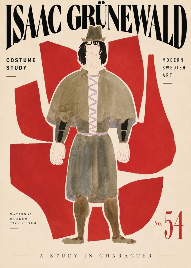Isaac Grünewald Costume Study V No4 - Plakát