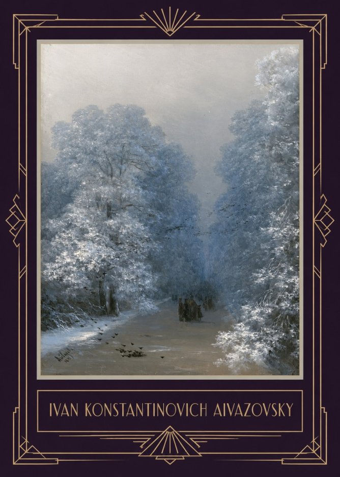 Ivan Konstantinovich Aivazovsky Winter Forest No4 - Plakát