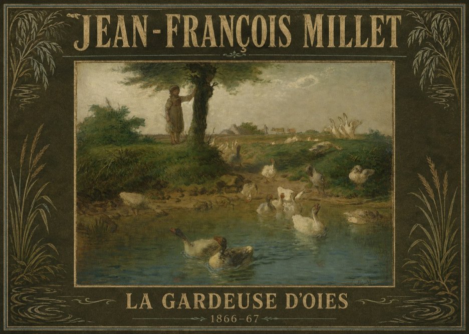 Jean-François Millet La Gardeuse D'oies No4 - Plakát
