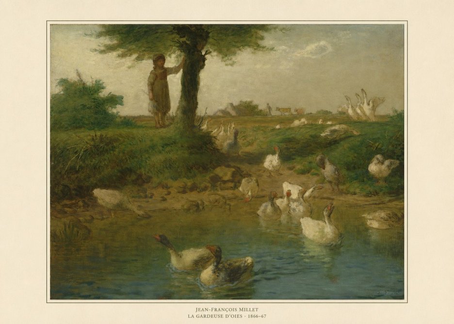Jean-François Millet La Gardeuse D'oies No6 - Plakát