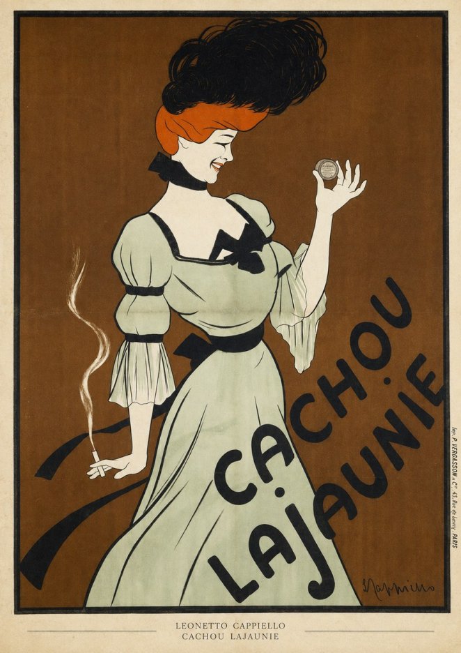 Leonetto Cappiello Cachou Lajaunie No6 - Plakát