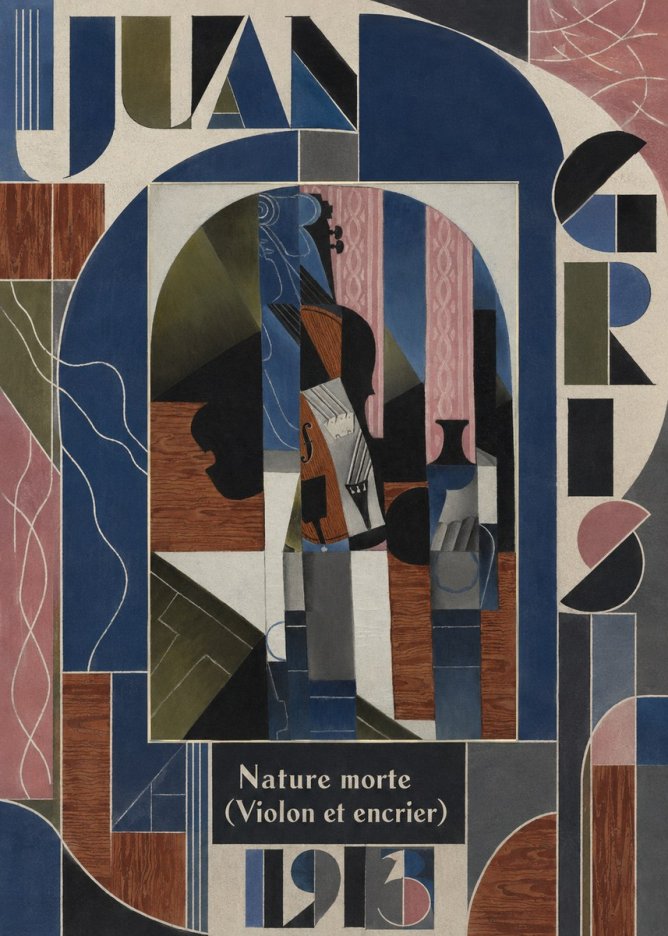 Juan Gris Nature Morte (Violon Et Encrier) No5 - Plakát