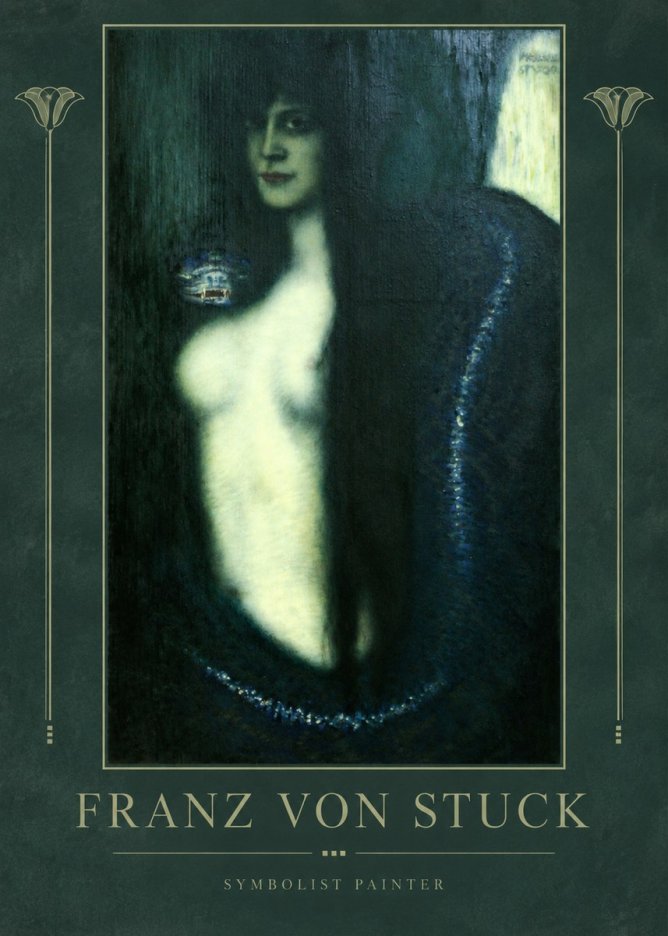 Franz von Stuck Die Sünde No2 - Plakát