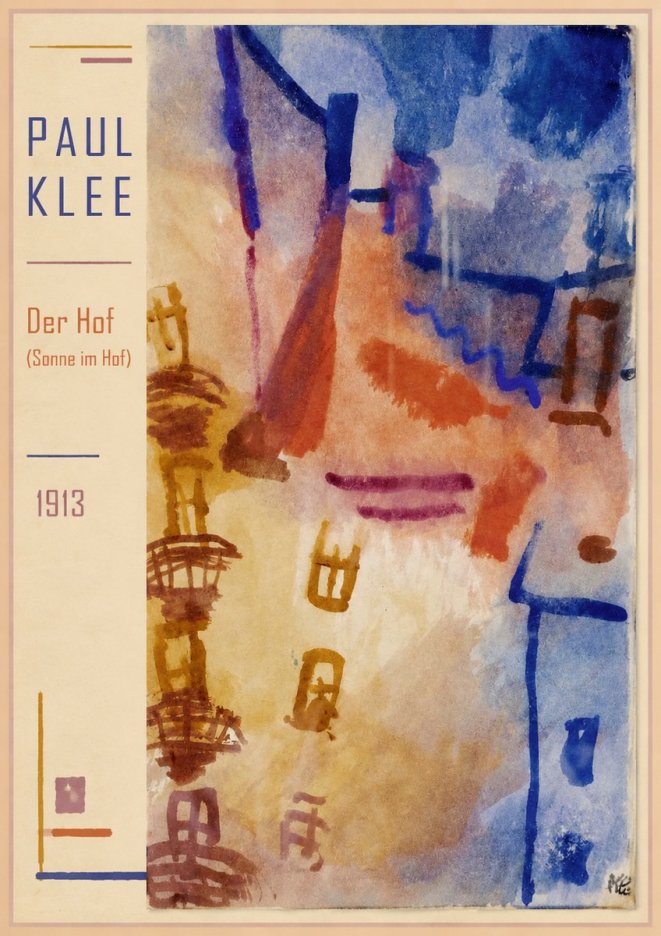 Paul Klee Der Hof (Sonne Im Hof) No1 - Plakát