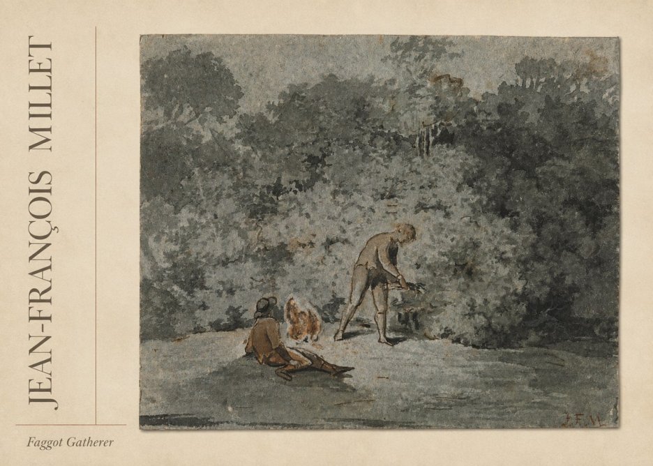 Jean-François Millet Faggot Gatherer No2 - Plakát