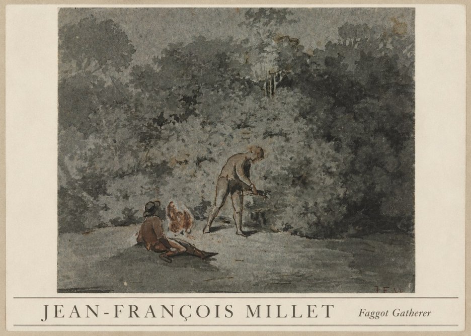 Jean-François Millet Faggot Gatherer No3 - Plakát