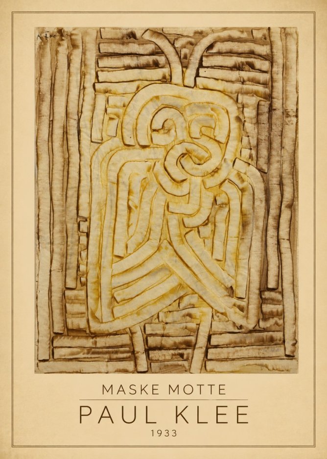 Paul Klee Maske Motte No1 - Plakát