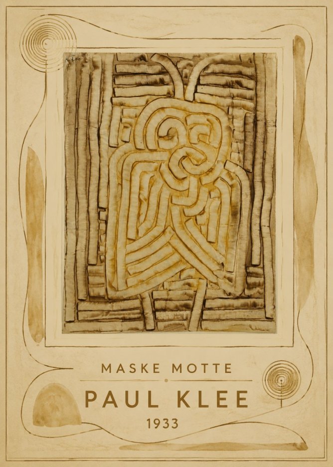 Paul Klee Maske Motte No4 - Plakát