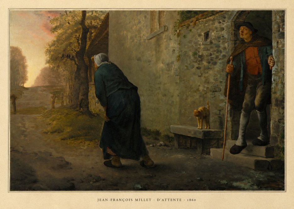 Jean-François Millet D'attente No5 - Plakát