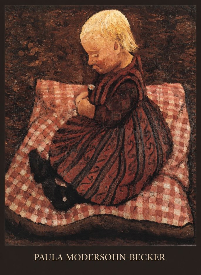 Paula Modersohn-Becker Girl with Flower No6 - Plakát