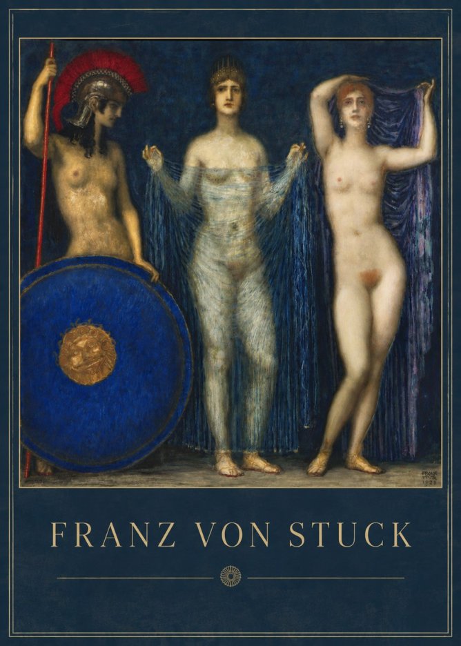 Franz von Stuck The Three Nudes No3 - Plakát