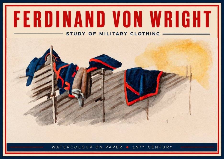 Ferdinand von Wright Study of Military Clothing No2 - Plakát