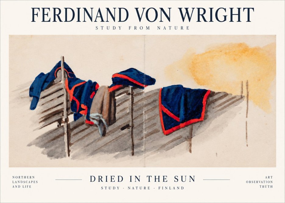 Ferdinand von Wright Study of Military Clothing No3 - Plakát