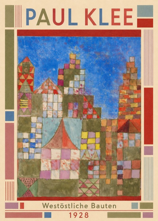 Paul Klee Westöstliche Bauten No1 - Plakát