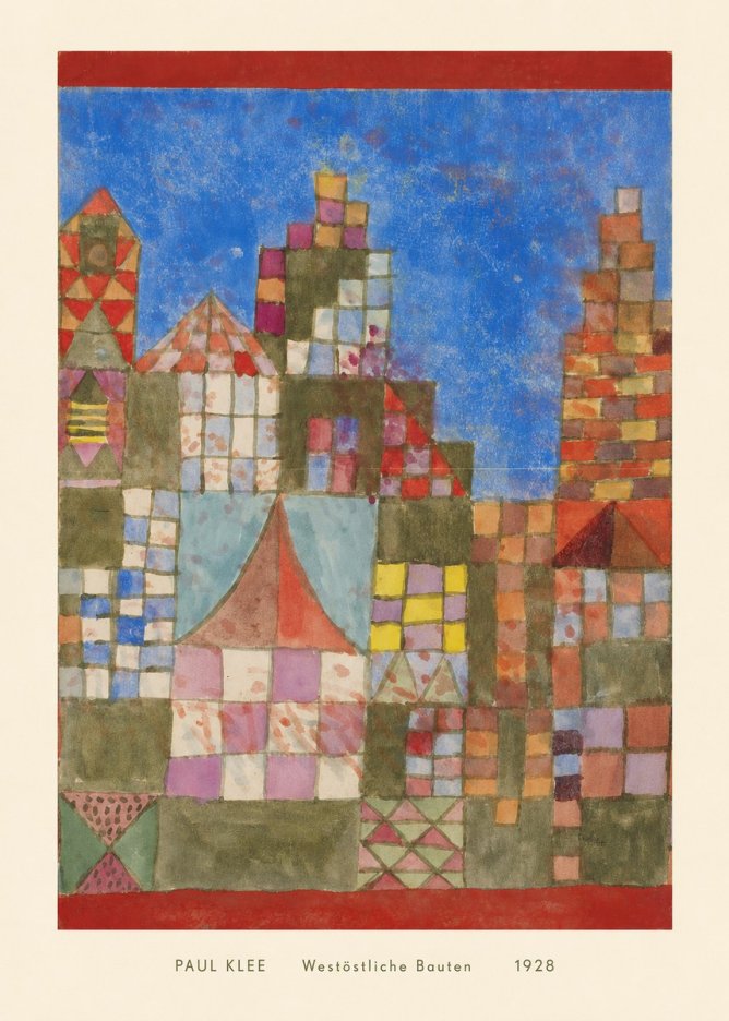 Paul Klee Westöstliche Bauten No6 - Plakát