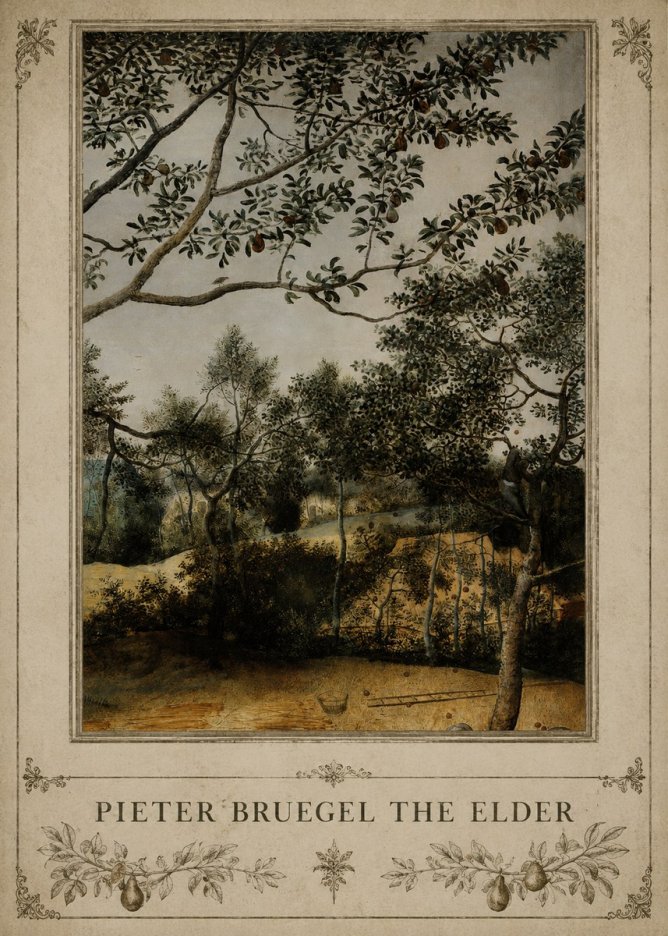 Pieter Bruegel Branch of a Pear Tree No3 - Plakát