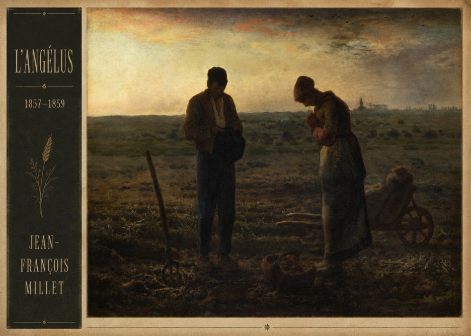 Jean-François Millet L'angélus III No2 - Plakát