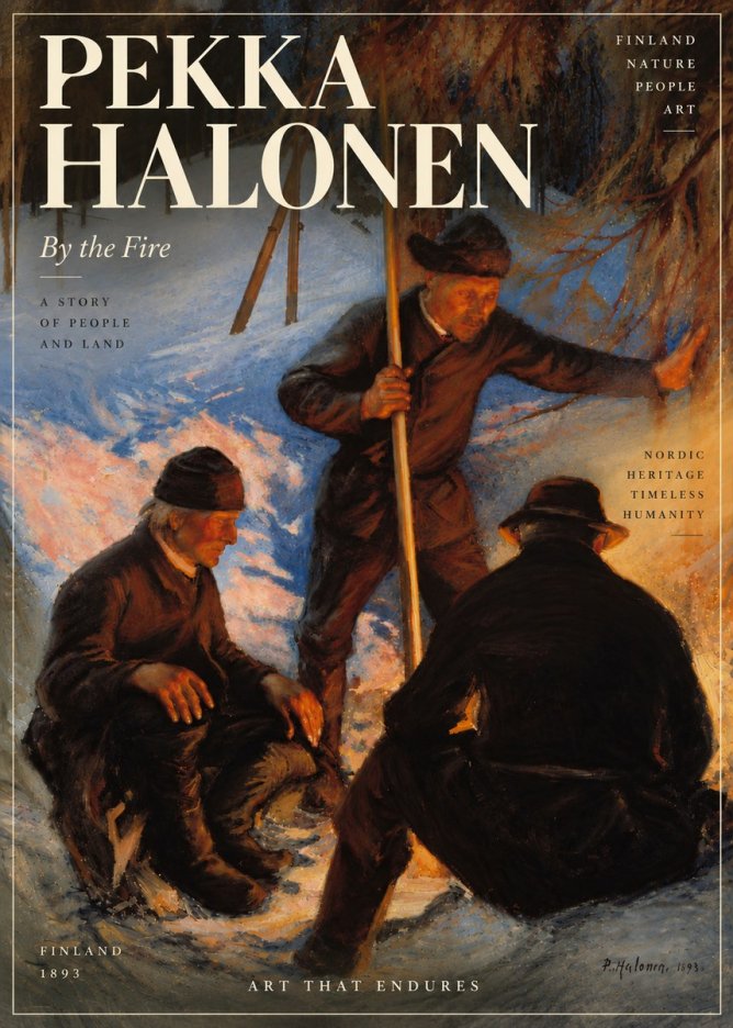 Pekka Halonen By the Fire No6 - Plakát