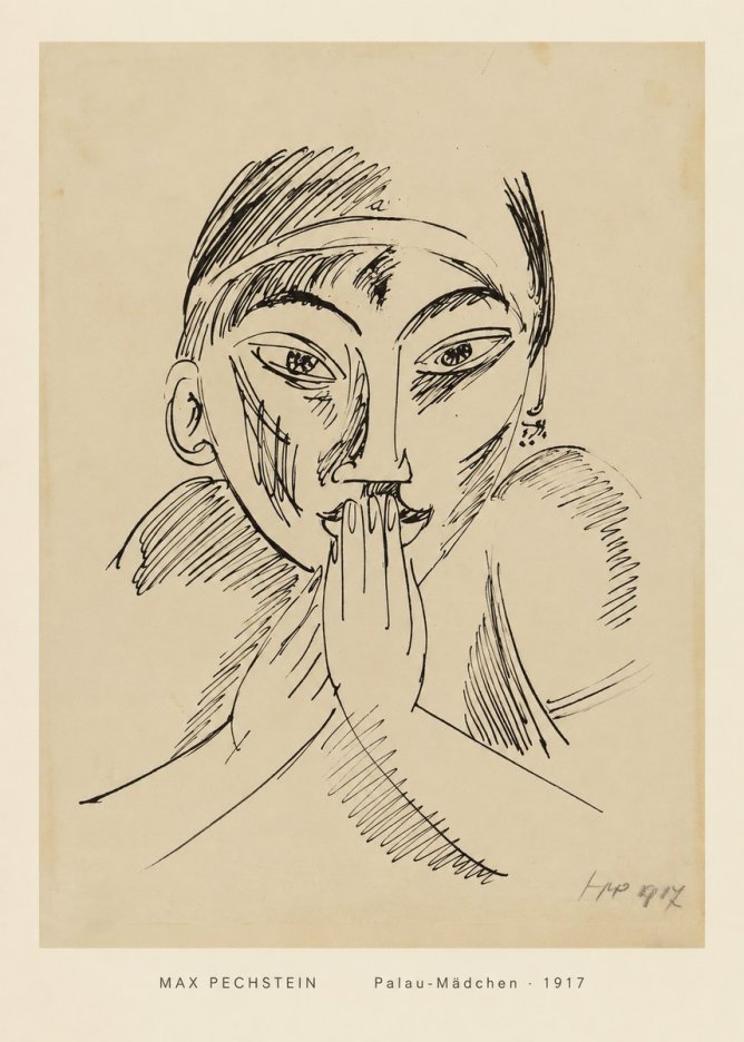 Max Pechstein Palau-mädchen No4 - Plakát