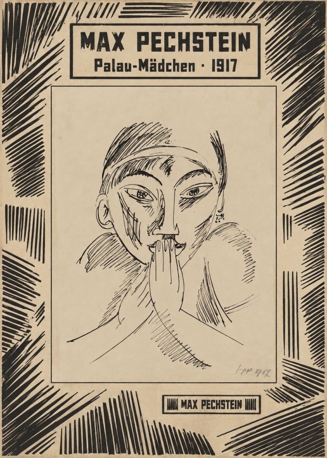 Max Pechstein Palau-mädchen No6 - Plakát