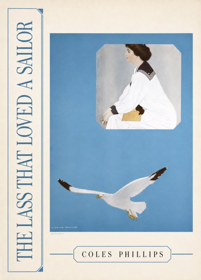 Coles Phillips The Lass That Loved a Sailor No2 - Plakát