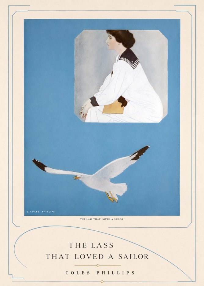 Coles Phillips The Lass That Loved a Sailor No3 - Plakát