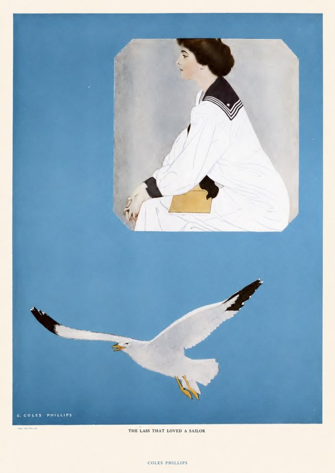 Coles Phillips The Lass That Loved a Sailor No6 - Plakát