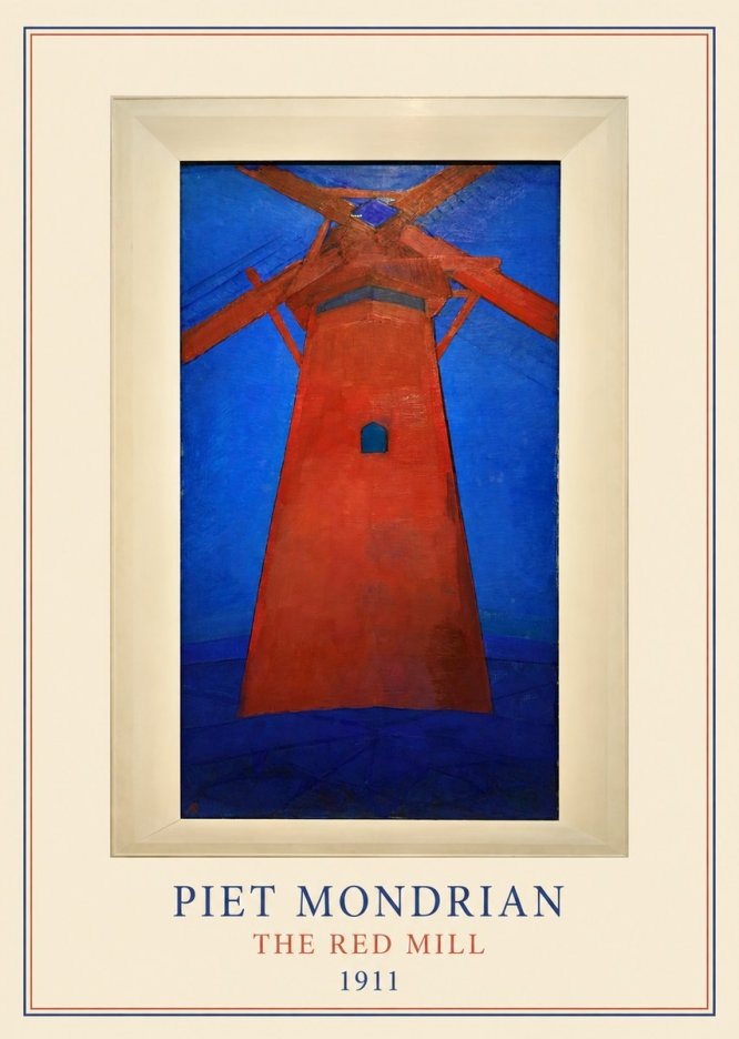 Piet Mondrian The Red Mill No4 - Plakát